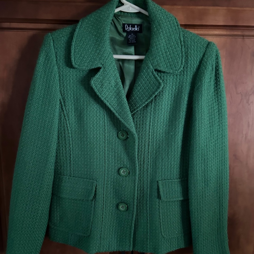 Rafaella Green Jacket Size 10